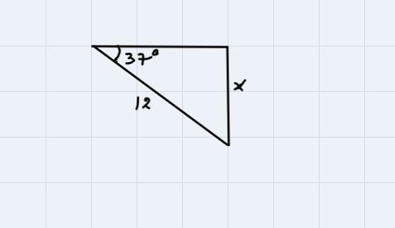 Which trig equation should be used to solve for X-example-1