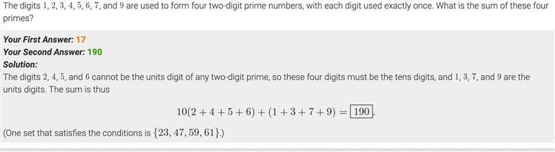 The digits 1, 2, 3, 4, 5, 6, 7, and 9 are used to form four two-digit prime numbers-example-1