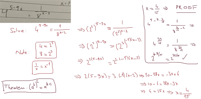 4^5-9x = 1/8^x-2 what is x equals? and the steps .. please-example-1