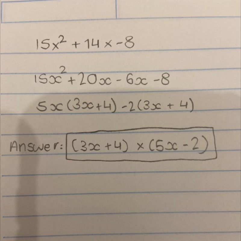 What is 15x^2+14x-8 factored-example-1