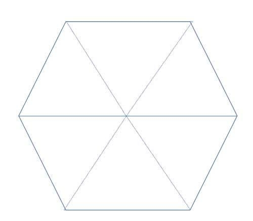 Find the area of a regular hexagon with a perimeter of 12cm.-example-1