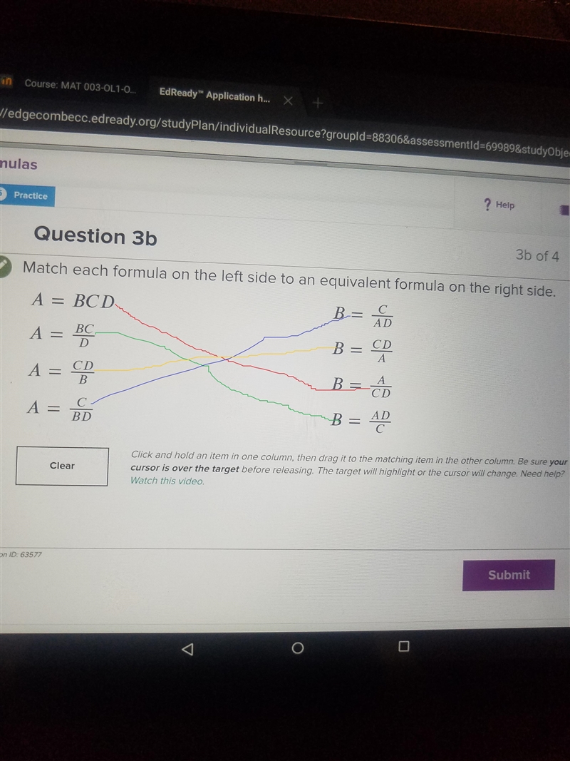 Match each formula on the left side to an equivalent formula on the right side. A-example-1