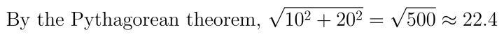 Given the following cone, find the length of the slant. Round to the nearest tenth-example-1