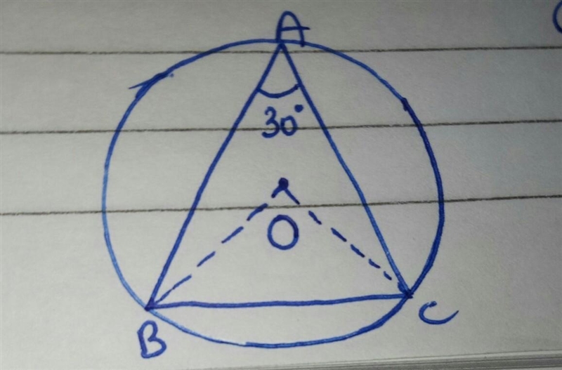 In the given figure ABC is a triangle in which angle BAC is equal to 30 degree show-example-1