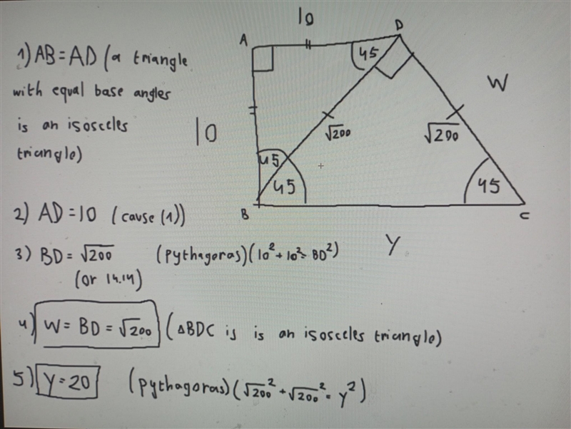 Solve for w and y w= y=​-example-1