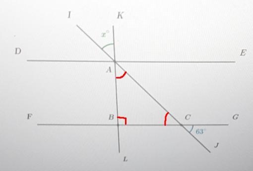 In the following diagram DE | FG and KL 1 FG. Ancies bet What is the measure of Zz-example-1