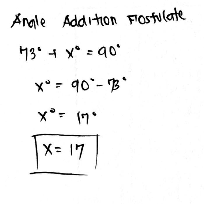 I 73° to What is the value of x?-example-1