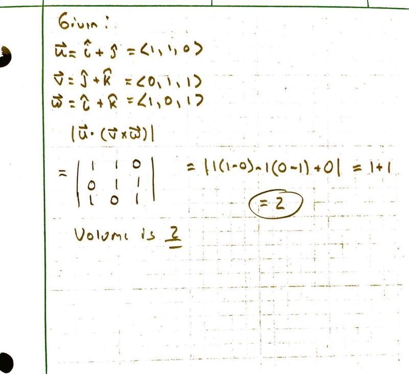 Use the triple scalar product to find the volume of the parallelepiped having adjacent-example-1