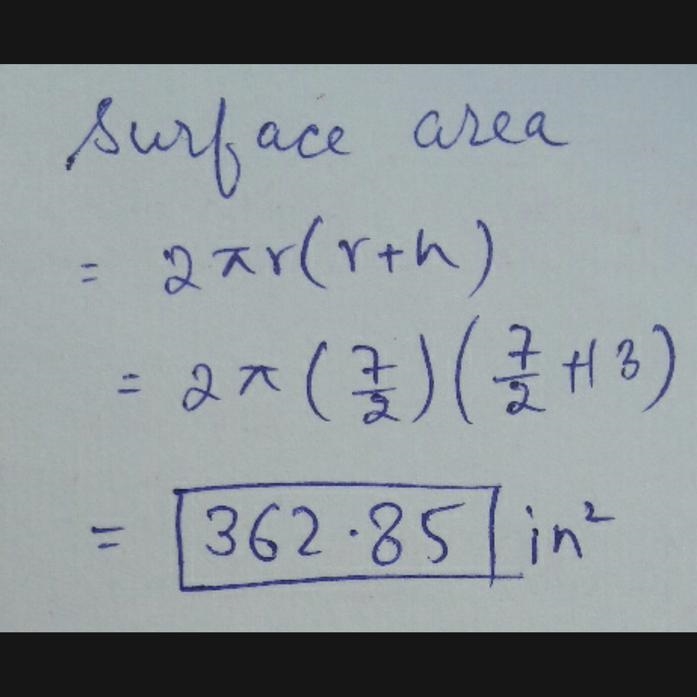 Find the surface area of the cylinder-example-1