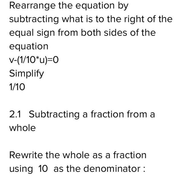 Is the equation, v= 1/10 u, proportional or nonproportional and why?-example-1