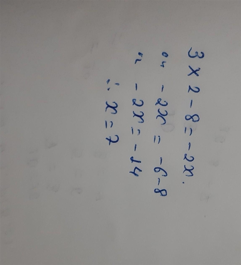 Find the zeros for 3x2-8=-2x-example-1