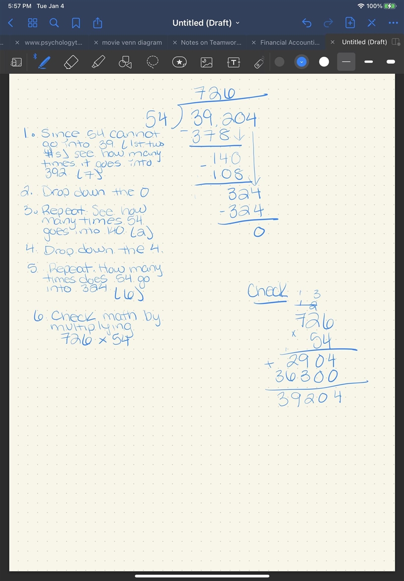 What is 39,204 divided by 54 step by step​-example-1