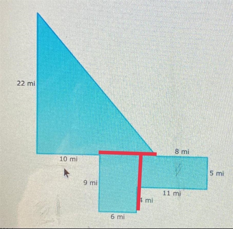 What is the area of this figure? 22 mi 8 mi 10 mi 5 mi 9 mi 11 mi 4 mi 6 mi-example-1