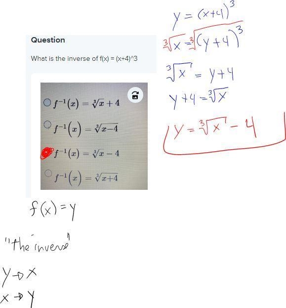 What is the inverse of f(x) = (x+4)^3-example-1