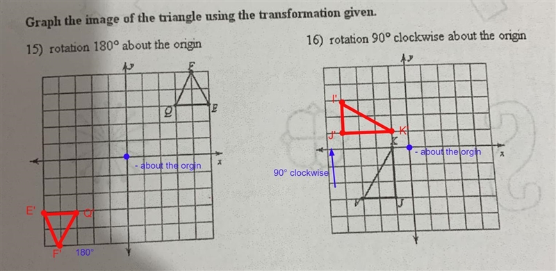 Graph the image of the triangle using the transformation given.-example-1