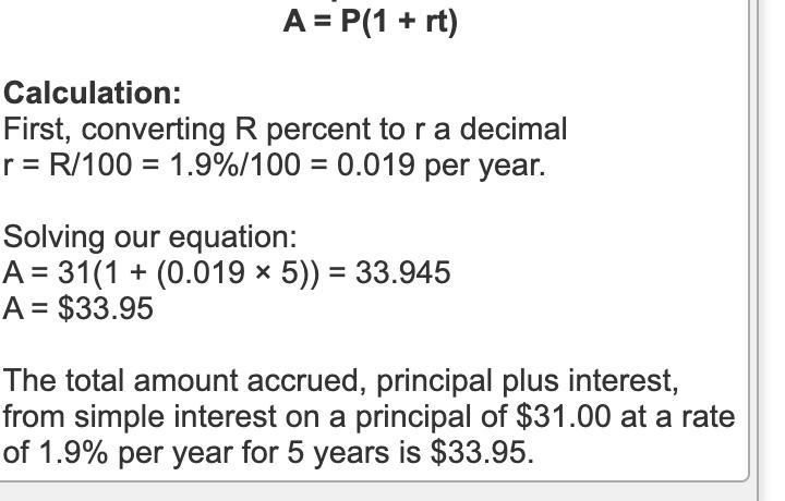 Lois opens a savings account with 31 that earns 1.9% interest per year not compounded-example-1