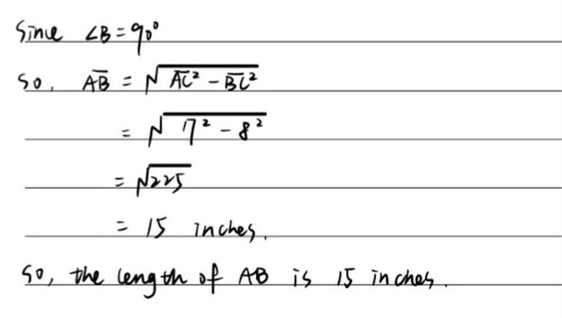 What is the length of line segment AB in the triangle shown below?-example-1