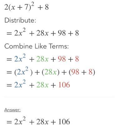 Find the vertex. f(x) = 2(x + 7)2 + 8 ([?],[ ]-example-1