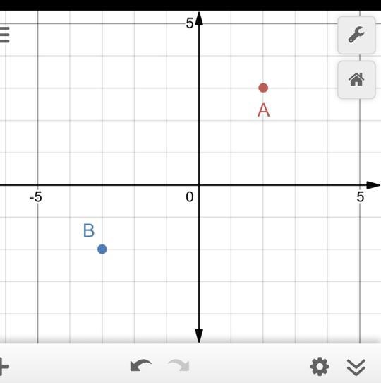 What is the distance between the two endpoints in the graph below? if necessary, round-example-1