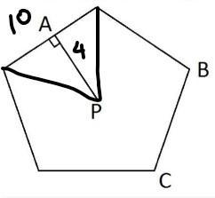 In the regular pentagon below, if AP = 4 m and BC = 10 m, find it's area.-example-1