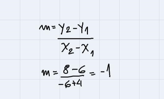 Write the Linear Model using Slope Intercept form y = mx + b 4. (-4, 6), (-6, 8)-example-1