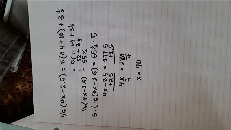 1/5 (4x-2.5) = 5(0.4+10)+ 3 1/2-example-1