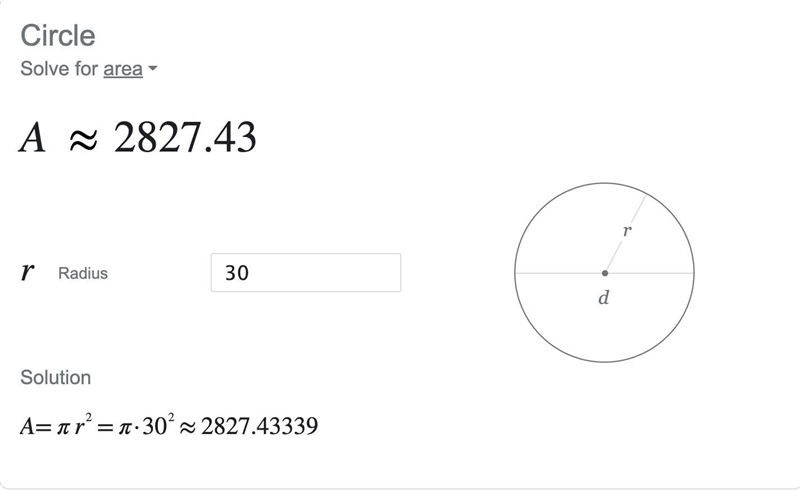 (PLEASE HELP ASAP TYSM LOTS OF LOVE!<3) A circle has a radius of 30 ft. Which of-example-1