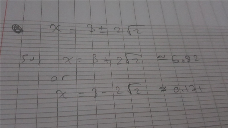 X=-3±2√2 Solve for x-example-1