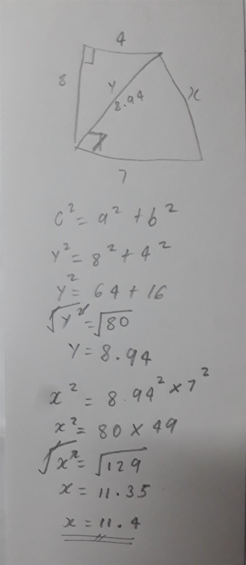 Solve for x to the nearest tenth!-example-1