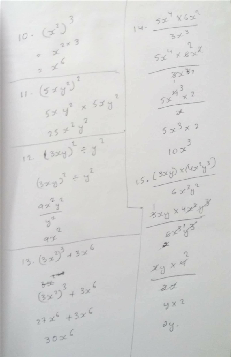 Simplify each of these algebraic expressions Q10-15-example-1