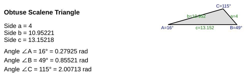 In △ABC, m∠A=16 °, m∠B=49 °, and a=4 . Find c to the nearest tenth. law of sines 4 A-example-1