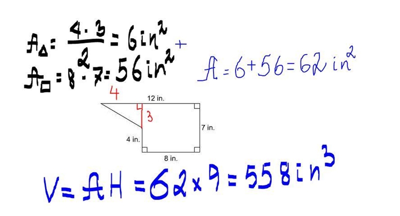 This figure represents the base of an aquarium that is 9 inches high. What is the-example-1