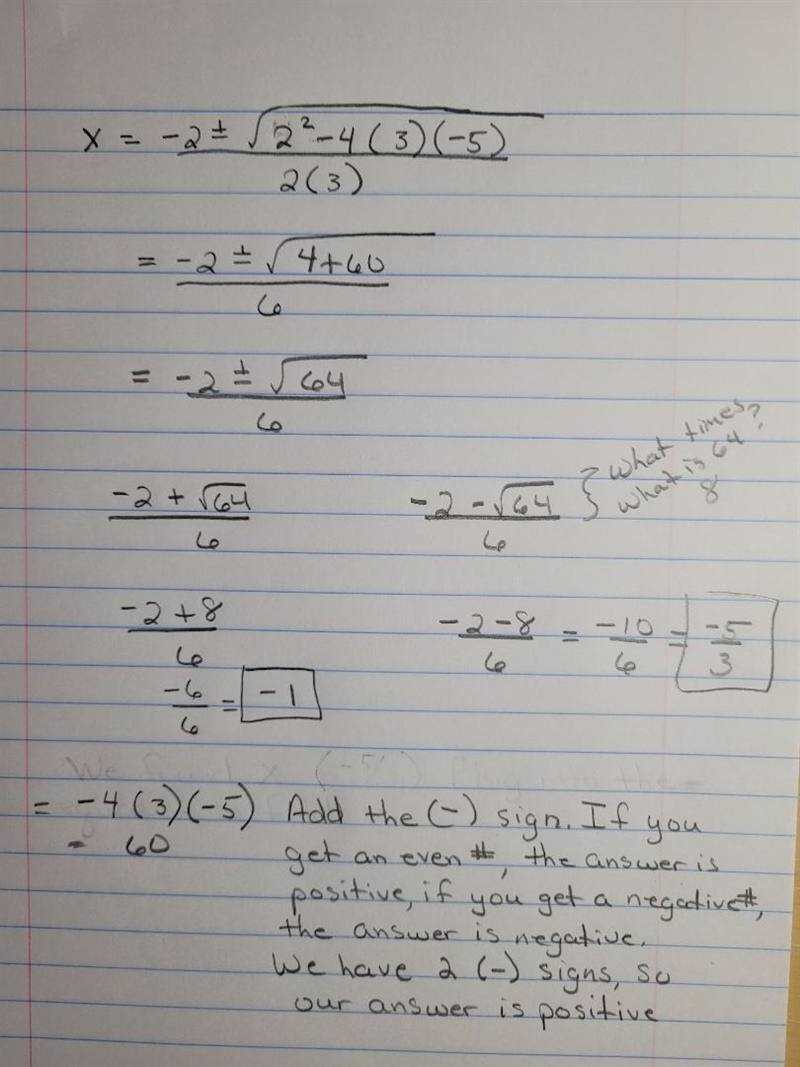 Im pulling my hair out with this problem my calculator simplified it to (1+/-√(14))/(10) What-example-1