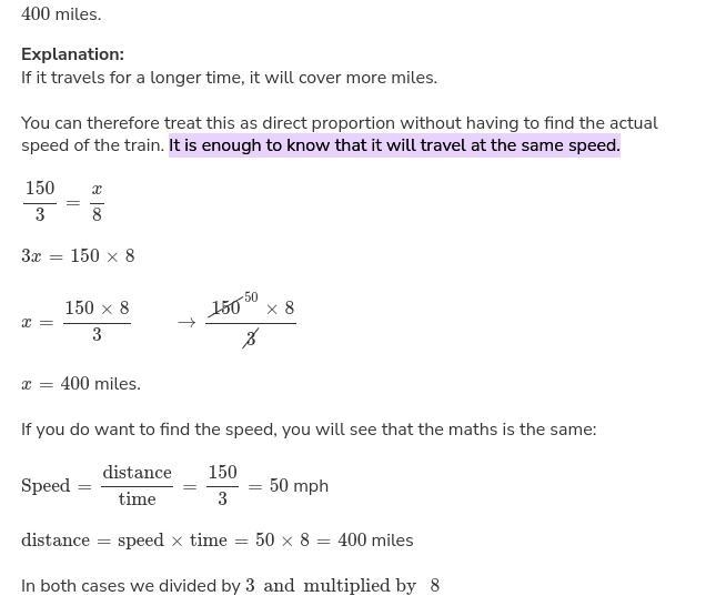 A train travels 150 miles in 3 hours. At this same rate, how many miles will it travel-example-1