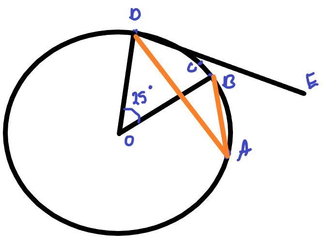 A, b, c and d are points on the circumference of a circle, centre o. ed is a tangent-example-1