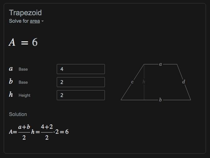 Find the area of the trapezoid. b1=4,b2=8,h=2 i was gone from class fo 3 days and-example-1