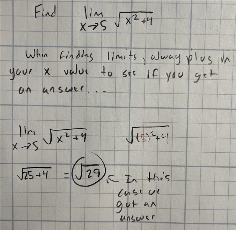 What is the value of the limit \lim_(x \to \5) \sqrt{x^(2)+4 }-example-1