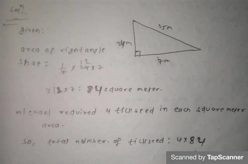 Micheal is planting a garden in the shape of a right triangle. He wants 4 plants for-example-1