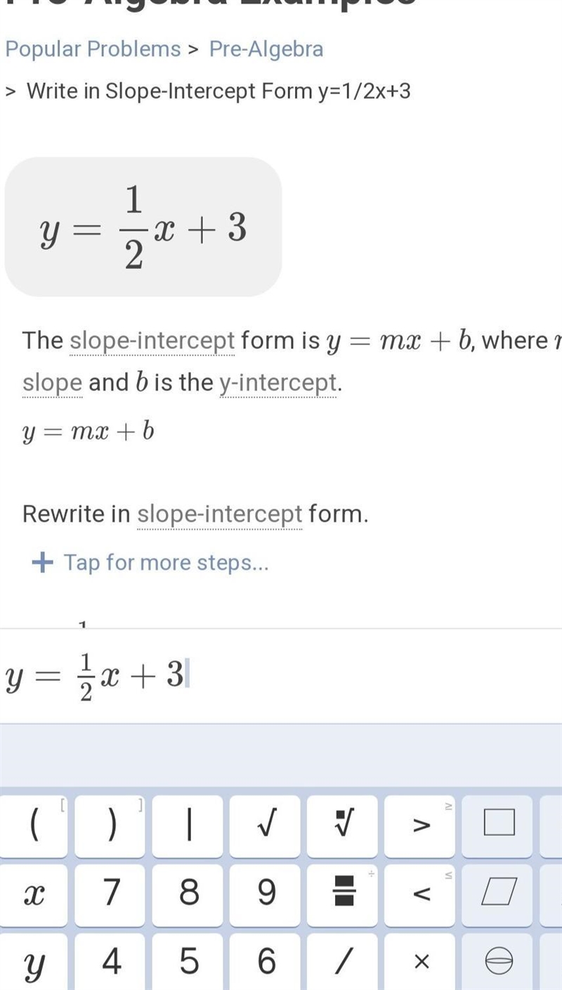 Write y+1=-2(x-3) in slope intercept form​-example-1