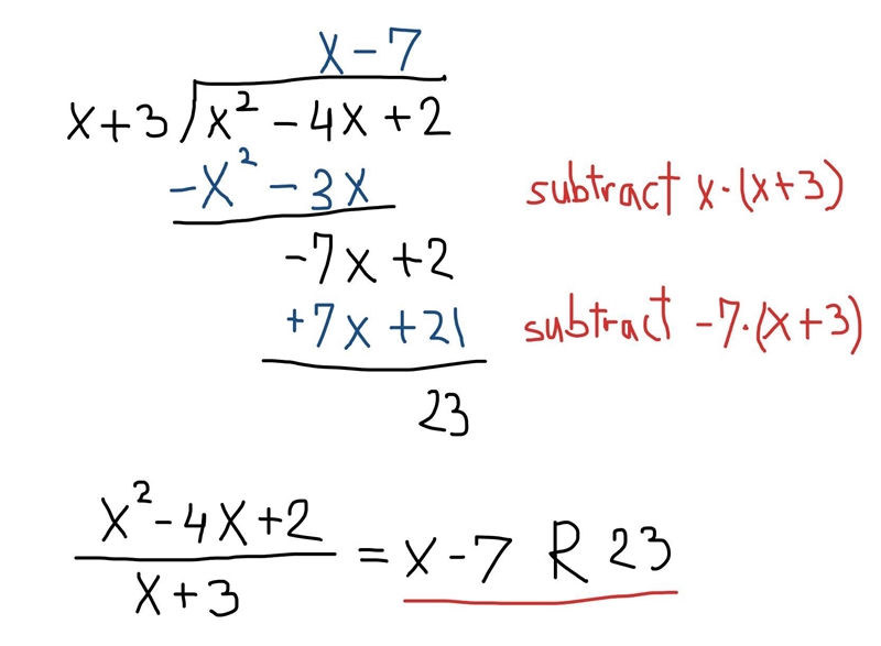 What is the remainder when x2−4x+2 is divided by x+3?-example-1