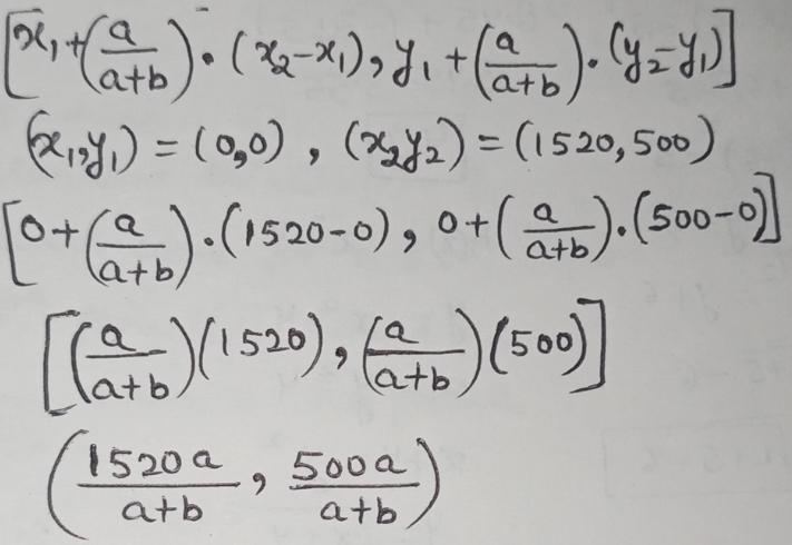 HELP PLEASE Use the partition formula to find the location of your towers.-example-1