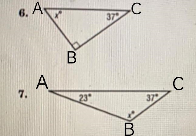 Find the missing angle measure in each triangle as acute, right or obtuse-example-1