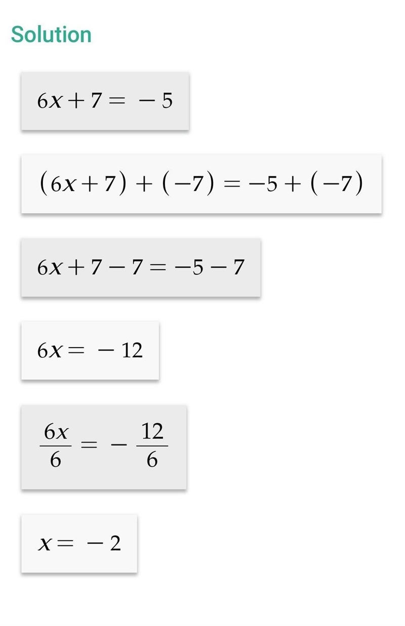 6x + 7 = – 5 what is it?-example-1