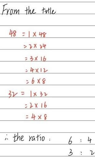 If there are 48 boys and 32 girls in a room, fill out all of the possible ratios of-example-1