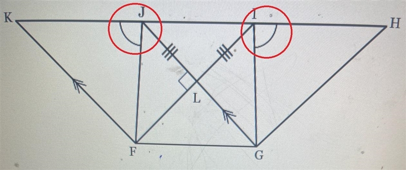 Identify two angles that are marked congruent to each other ondiagram below. (Diagram-example-1