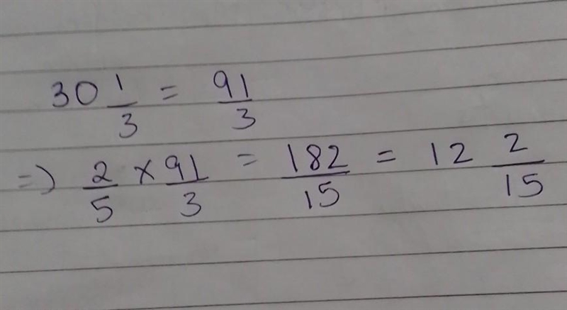 Of 30 1/3 students, play sports. Of those who play sports, 2/5 play soccer. How many-example-1