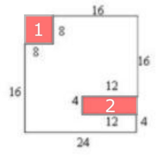 Find the area of the figure. Show work and explain please.-example-1