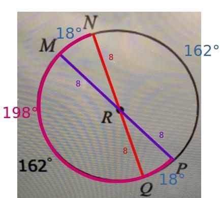 IF NR = 8 ft, what is the length of arc NMP. Round to the nearest tenth.-example-1