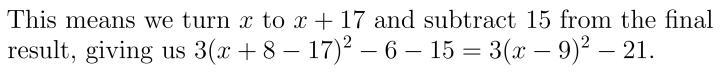 Find g(x), where g(x) is the translation 17 units right and 15 units down of f(x)= – 3(x-example-1