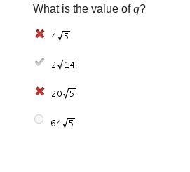 What is the value of q? 4 startroot 5 endroot 2 startroot 14 endroot 20 startroot-example-1